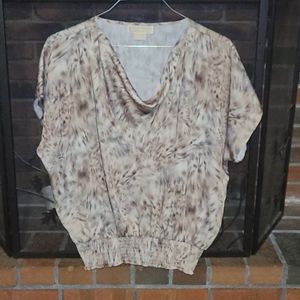 MICHAEL Michael Kors Animal Print cowl neck blouse